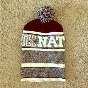 Black/white winter PINK hat